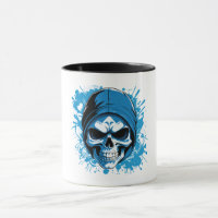 Totenkopf im Graffiti-Stil
