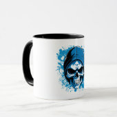 Totenkopf im Graffiti-Stil Tasse (Vorderseite Links)