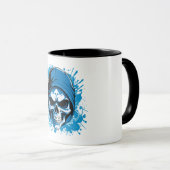 Totenkopf im Graffiti-Stil Tasse (VorderseiteRechts)