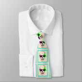 TOTENKOPF IM STIL DER 80ER KRAWATTE (Gebunden)