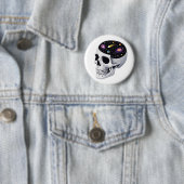 Totenkopf im Weltraum Button (Beispiel)