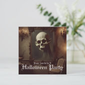 Totenkopf in einem geisterhaften Gemälde Halloween (Stehend Vorderseite)