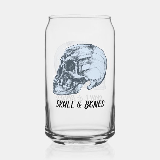 Totenkopf & Knochen Dosenglas (Vorderseite)