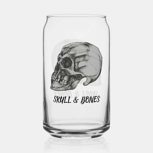 Totenkopf & Knochen Dosenglas (Vorderseite)