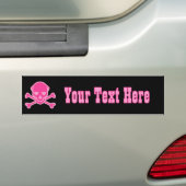 Totenkopf Knochen rosa Autoaufkleber (Auf Auto)