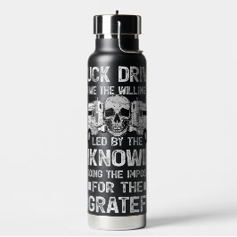 Totenkopf & LKW-Härte mit ungefilterter Wahrheit Trinkflasche