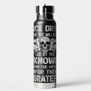 Totenkopf & LKW-Härte mit ungefilterter Wahrheit Trinkflasche