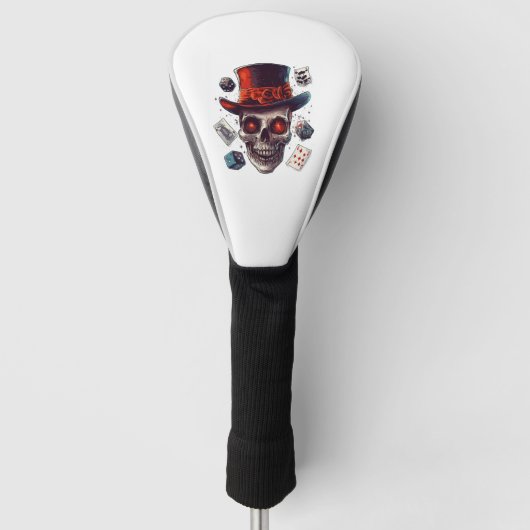 Totenkopf-Magierhut Golf Headcover (Vorderseite)