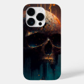 Totenkopf mit apokalyptischer Hintergrund Case-Mate iPhone Hülle (Rückseite)
