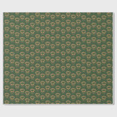 Totenkopf mit Blumenkranz Geschenkpapier (Flach)