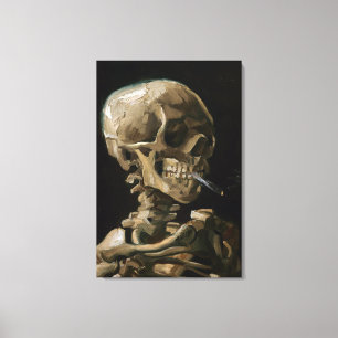 Totenkopf mit brennender Zigarette Vincent van Gog Leinwanddruck