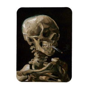 Totenkopf mit brennender Zigarette Vincent van Gog Magnet