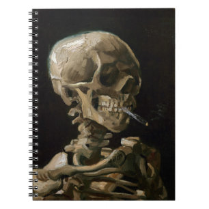 Totenkopf mit brennender Zigarette Vincent van Gog Notizblock