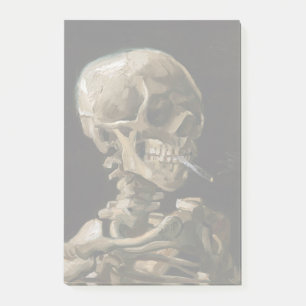 Totenkopf mit brennender Zigarette Vincent van Gog Post-it Klebezettel
