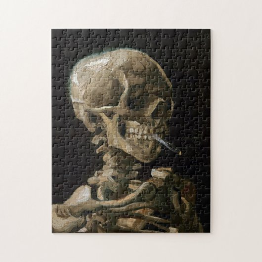 Totenkopf mit brennender Zigarette Vincent van Gog Puzzle (Vertikal)