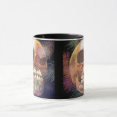 Totenkopf mit Feuerwerk Tasse (Zentrum)