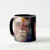 Totenkopf mit Feuerwerk Tasse (Vorderseite Links)