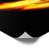Totenkopf mit Flammen Poster (Ecke)