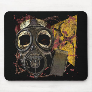 Totenkopf mit Gasmaske Mousepad