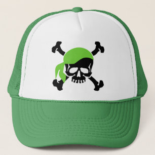 Totenkopf mit gekreuzter Knochen 4 Truckerkappe