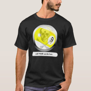 Totenkopf mit gekreuzter Knochen 9ball T-Shirt