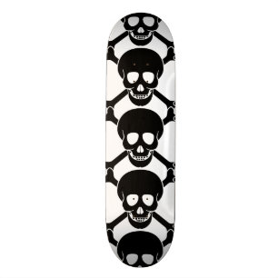 Totenkopf mit gekreuzter Knochen-Ahorn-Skateboard Skateboard