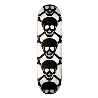 Totenkopf mit gekreuzter Knochen-Ahorn-Skateboard Skateboard