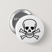 Totenkopf mit gekreuzter Knochen Button (Vorne & Hinten)