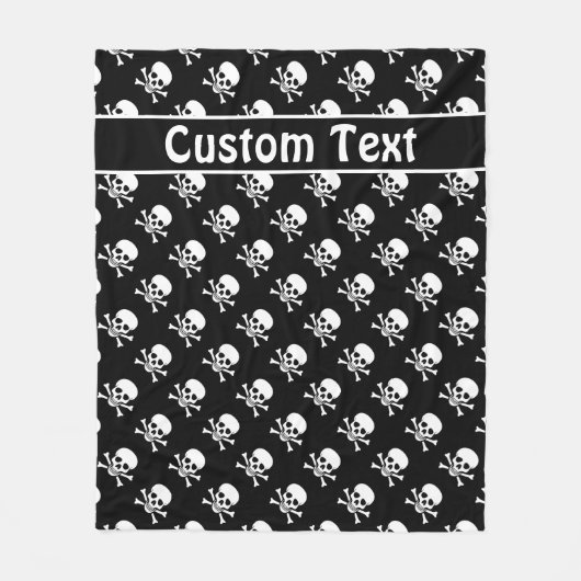 Totenkopf mit gekreuzter Knochen-Decke mit Fleecedecke (Vorderseite)