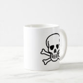 Totenkopf mit gekreuzter Knochen Kaffeetasse (VorderseiteRechts)