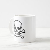 Totenkopf mit gekreuzter Knochen Kaffeetasse (Vorderseite Links)