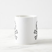 Totenkopf mit gekreuzter Knochen Kaffeetasse (Mittel)
