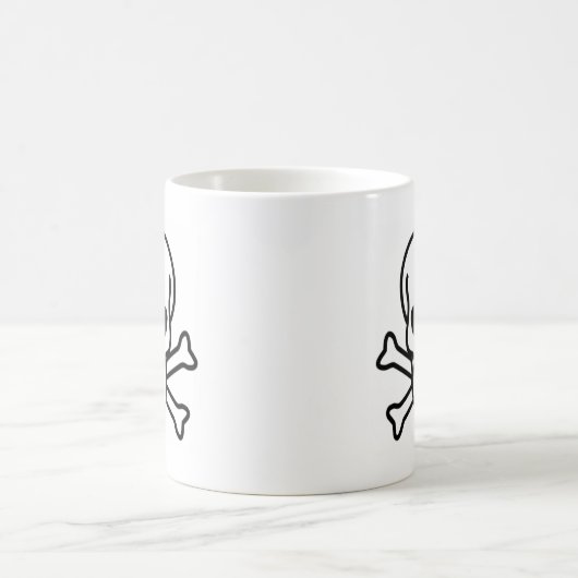 Totenkopf mit gekreuzter Knochen Kaffeetasse (Mittel)