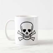 Totenkopf mit gekreuzter Knochen Kaffeetasse (Links)