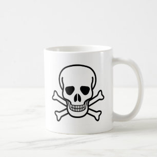 Totenkopf mit gekreuzter Knochen Kaffeetasse