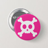 Totenkopf mit gekreuzter Knochen-Knopf Button (Vorne & Hinten)