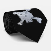 Totenkopf mit gekreuzter Knochen Krawatte (Gerollt)