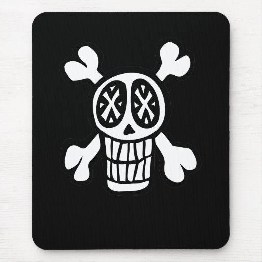 Totenkopf mit gekreuzter Knochen mousepad (Vorne)