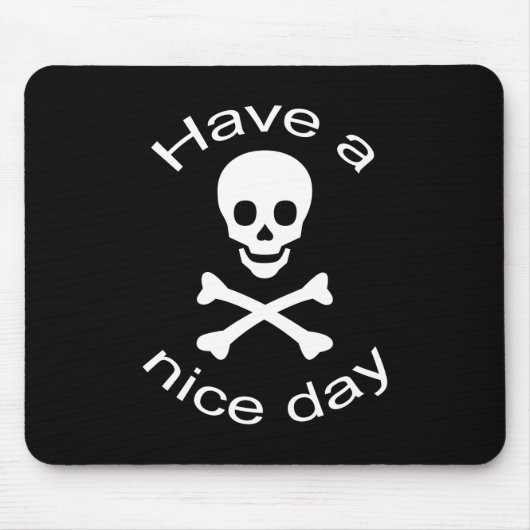 Totenkopf mit gekreuzter Knochen Mousepad (Vorne)