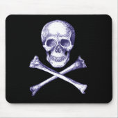 Totenkopf mit gekreuzter Knochen Mousepad (Vorne)