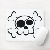 Totenkopf mit gekreuzter Knochen Mousepad (Mit Mouse)