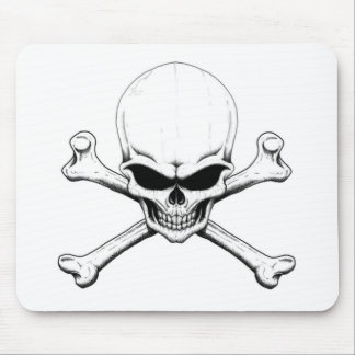 Totenkopf mit gekreuzter Knochen mousepad