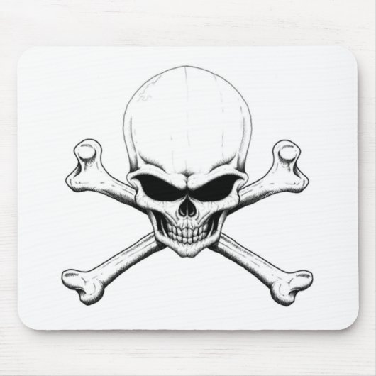 Totenkopf mit gekreuzter Knochen mousepad (Vorne)