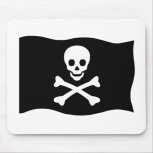 Totenkopf mit gekreuzter Knochen Mousepad