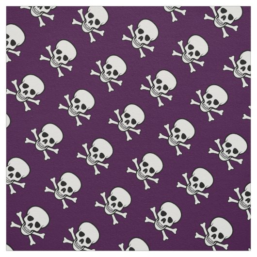 Totenkopf mit gekreuzter Knochen-Muster Stoff (Muster)