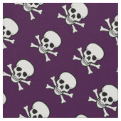 Totenkopf mit gekreuzter Knochen-Muster Stoff (Nahaufnahme)