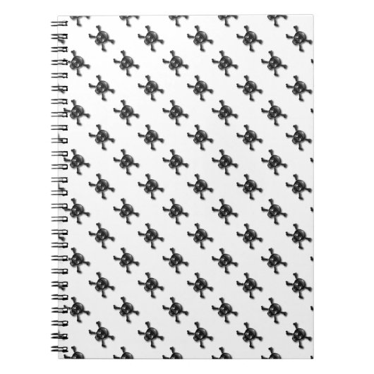 Totenkopf mit gekreuzter Knochen Notizblock (Vorderseite)