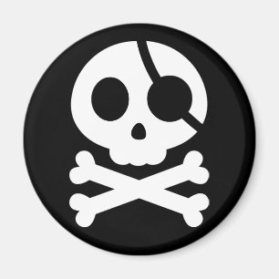 Totenkopf mit gekreuzter Knochen-Piraten-Magnet Magnet