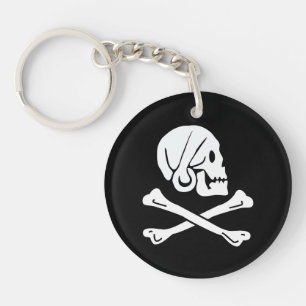 Totenkopf mit gekreuzter Knochen Schlüsselanhänger