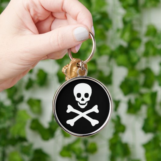 Totenkopf mit gekreuzter Knochen Schlüsselanhänger (Hand)